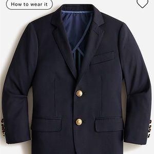 Crewcuts Ludlow Two Button Blazer, Navy, 100% Wool, Size 10